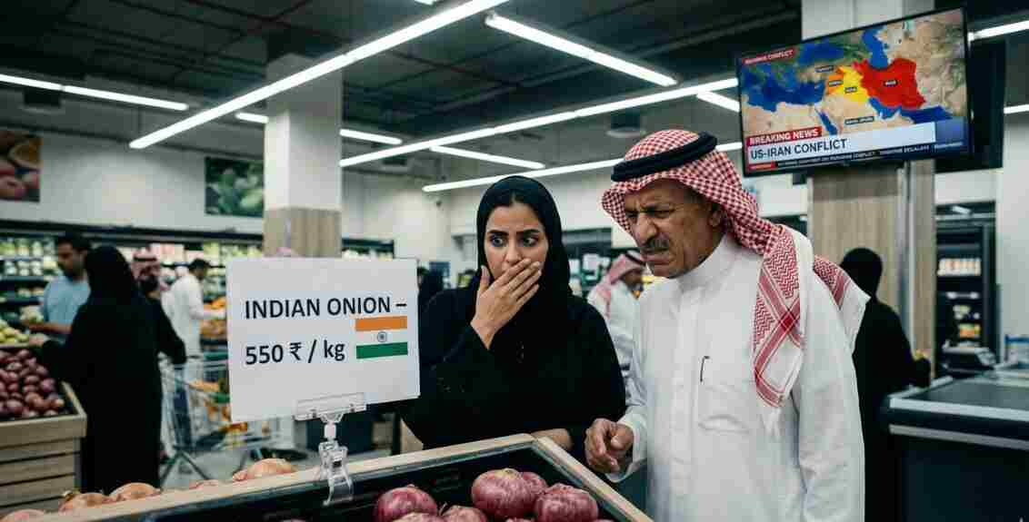 US Iran war impact on global food prices as Indian onion sold at ₹550 per kg in a Saudi Arabia supermarket